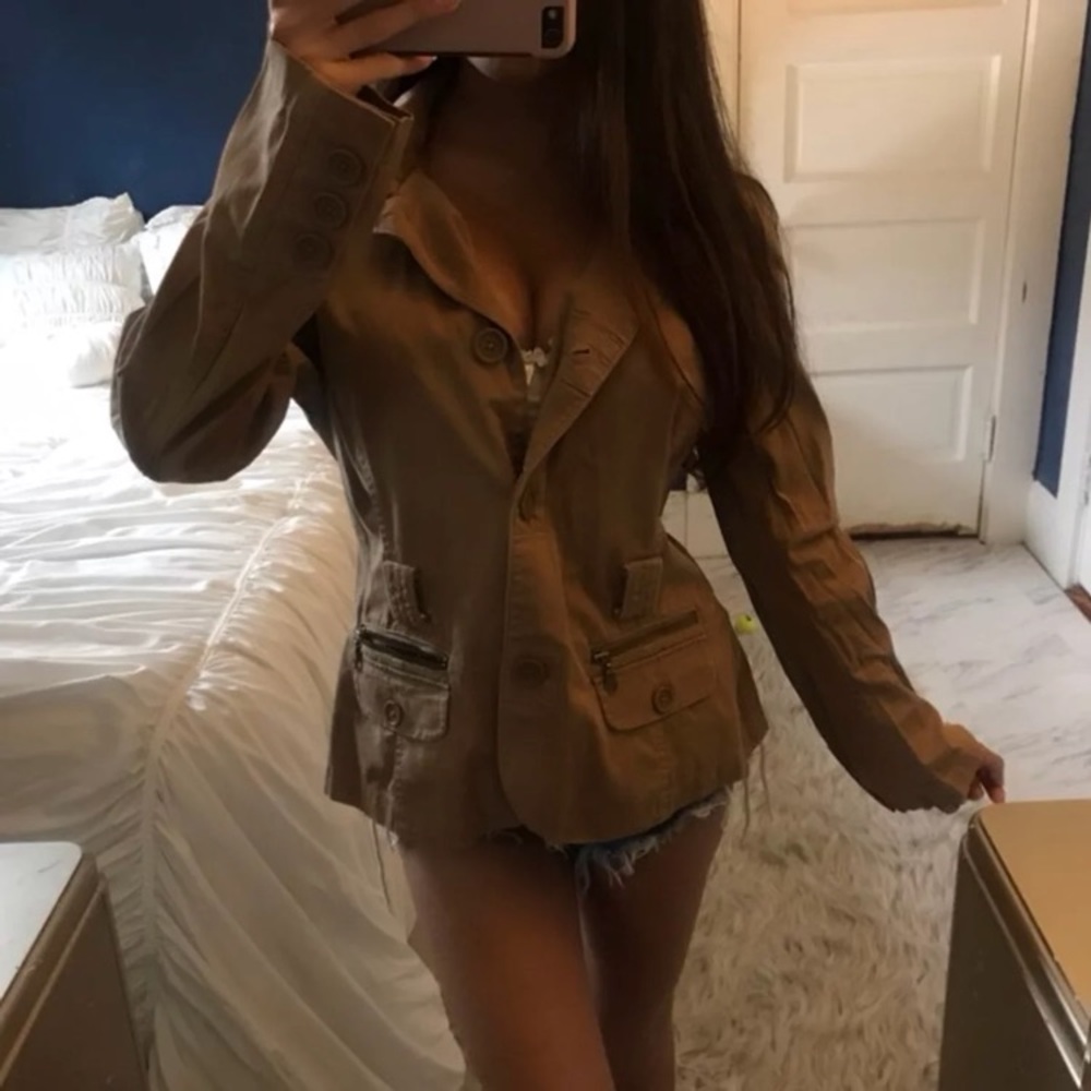 Ann taylor LOFT oversized button up trench coat